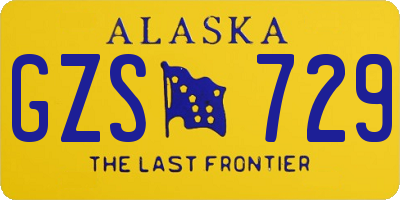 AK license plate GZS729