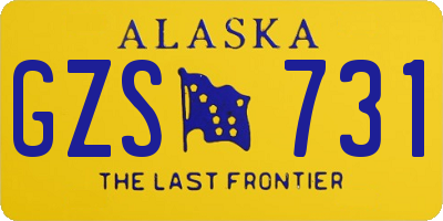 AK license plate GZS731