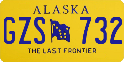 AK license plate GZS732