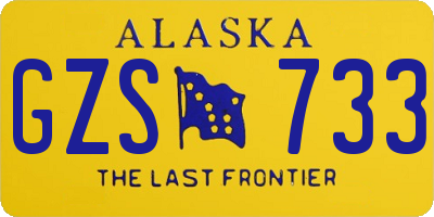 AK license plate GZS733