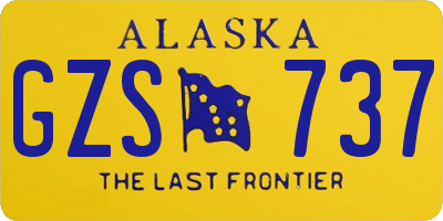 AK license plate GZS737