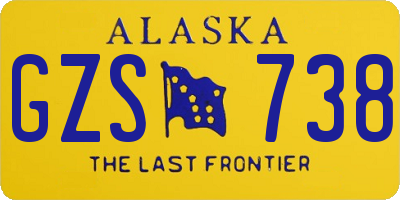 AK license plate GZS738