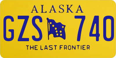 AK license plate GZS740