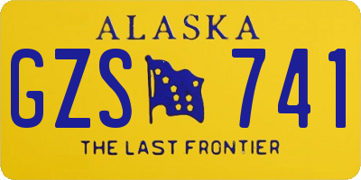 AK license plate GZS741