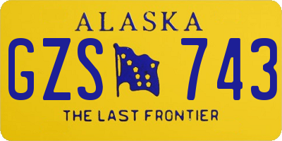 AK license plate GZS743