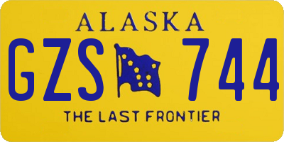 AK license plate GZS744