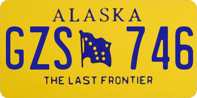 AK license plate GZS746