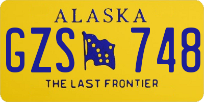 AK license plate GZS748