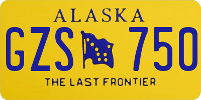 AK license plate GZS750