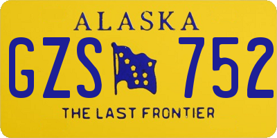 AK license plate GZS752