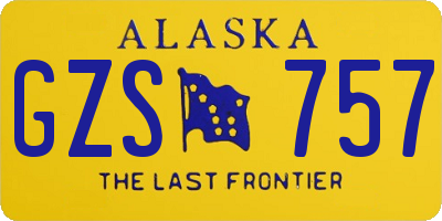 AK license plate GZS757