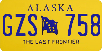 AK license plate GZS758