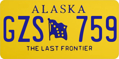 AK license plate GZS759