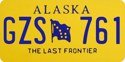 AK license plate GZS761