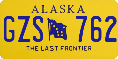 AK license plate GZS762