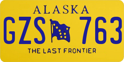 AK license plate GZS763