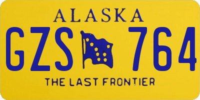 AK license plate GZS764