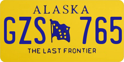 AK license plate GZS765