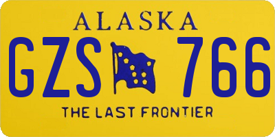 AK license plate GZS766