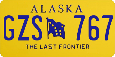 AK license plate GZS767