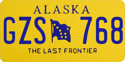 AK license plate GZS768