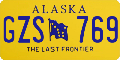 AK license plate GZS769