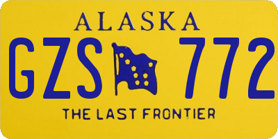 AK license plate GZS772