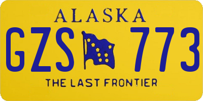 AK license plate GZS773