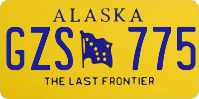 AK license plate GZS775