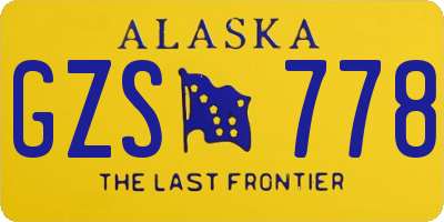 AK license plate GZS778