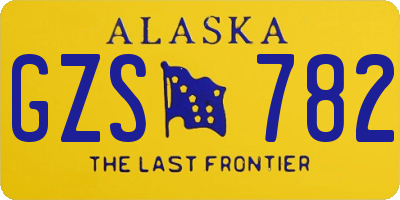 AK license plate GZS782