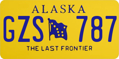 AK license plate GZS787