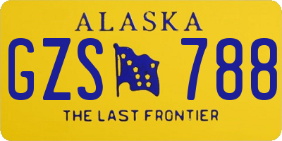 AK license plate GZS788