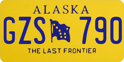 AK license plate GZS790