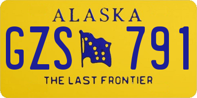 AK license plate GZS791