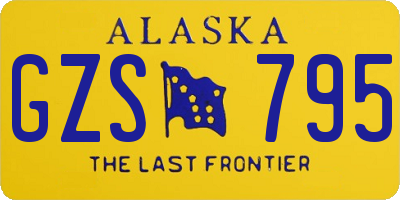 AK license plate GZS795