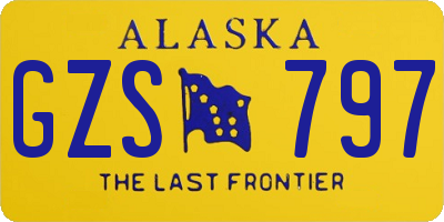 AK license plate GZS797