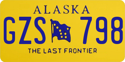 AK license plate GZS798