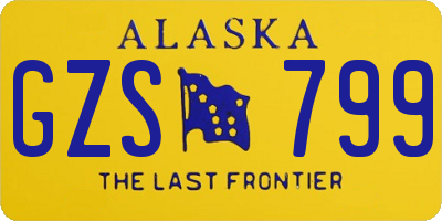 AK license plate GZS799