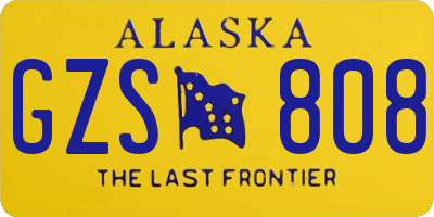 AK license plate GZS808