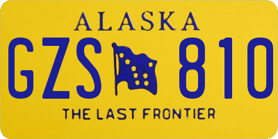 AK license plate GZS810