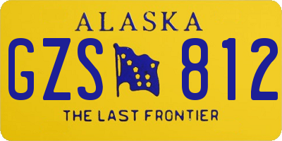 AK license plate GZS812