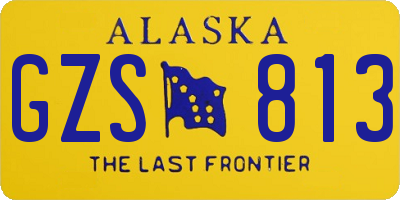 AK license plate GZS813