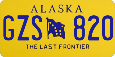 AK license plate GZS820