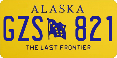 AK license plate GZS821