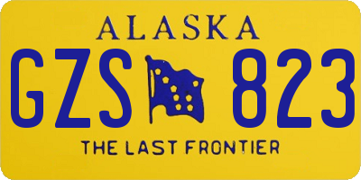 AK license plate GZS823