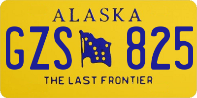 AK license plate GZS825