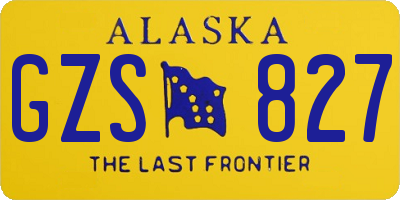 AK license plate GZS827