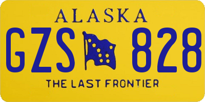 AK license plate GZS828