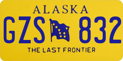 AK license plate GZS832